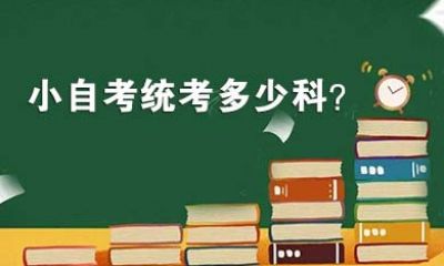 小自考要统考多少门课程？